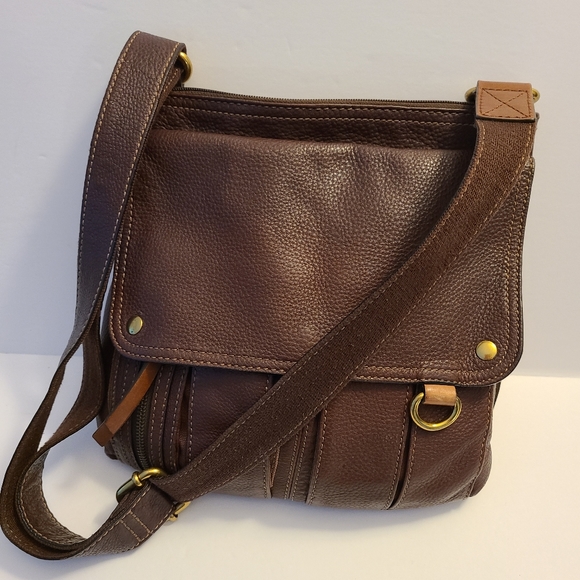 Fossil Bags Fossil Brown Leather Cross Body Hand Bag Poshmark